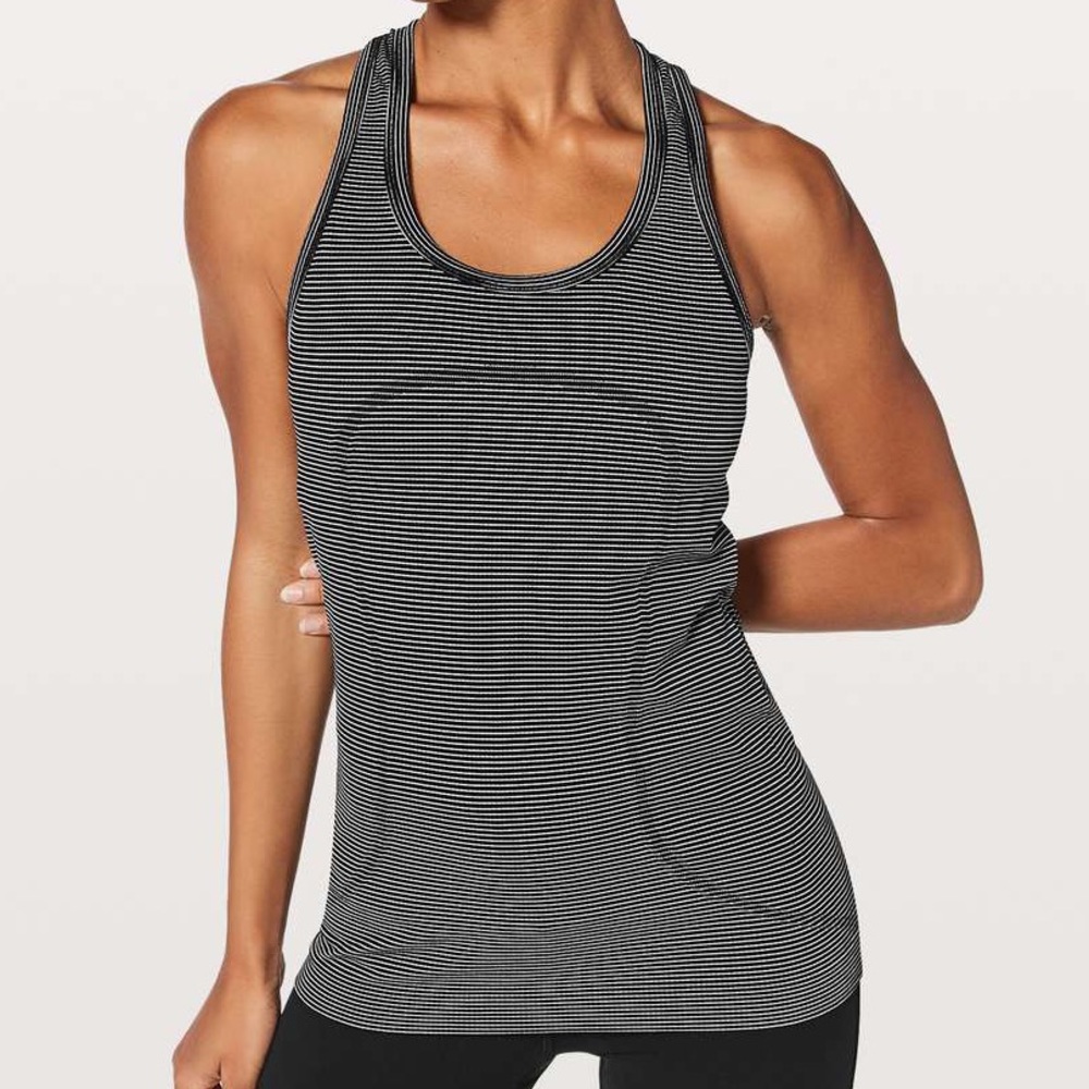 Lululemon Swiftly Tank Black White Size 4
